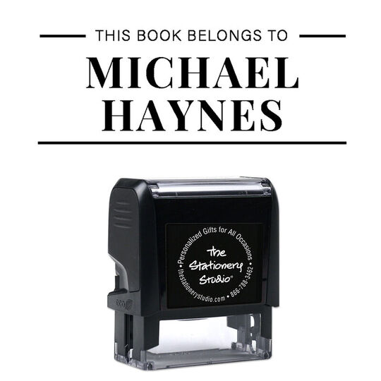 Haynes Rectangular Self-Inking Book Stamp